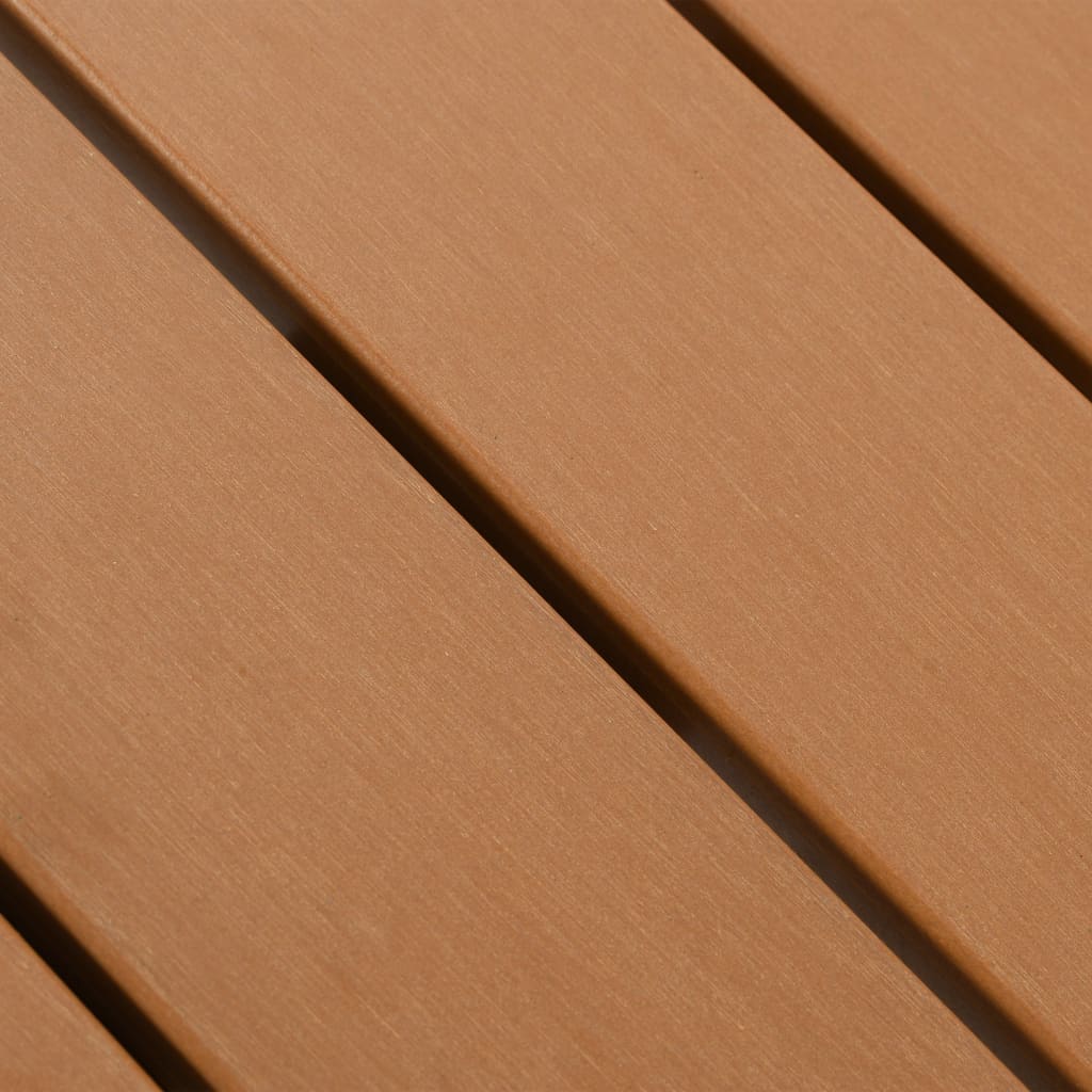 Masă de grădină, argintiu, 60 x 60 x 70 cm, aluminiu și WPC