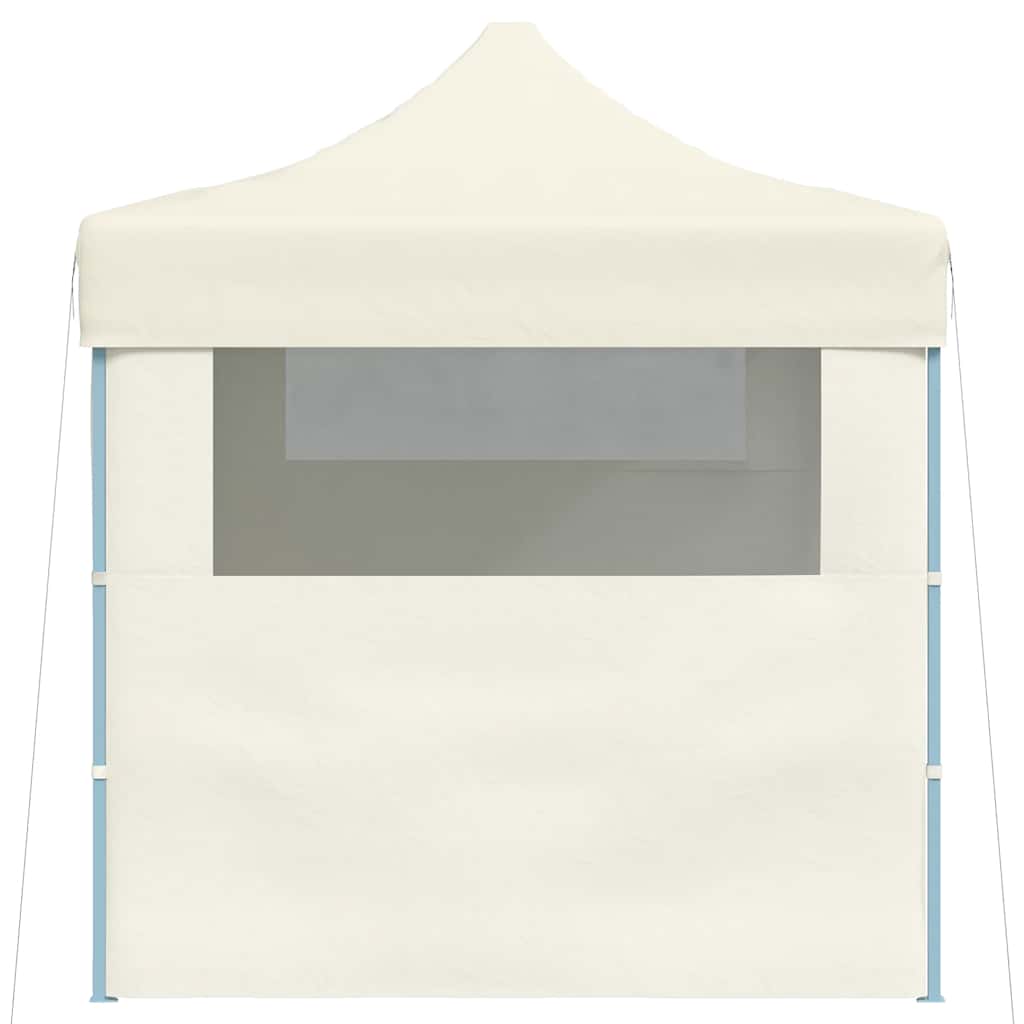 Cort de petrecere pliabil cu 3 pereți, crem, 3 x 4 m, oțel