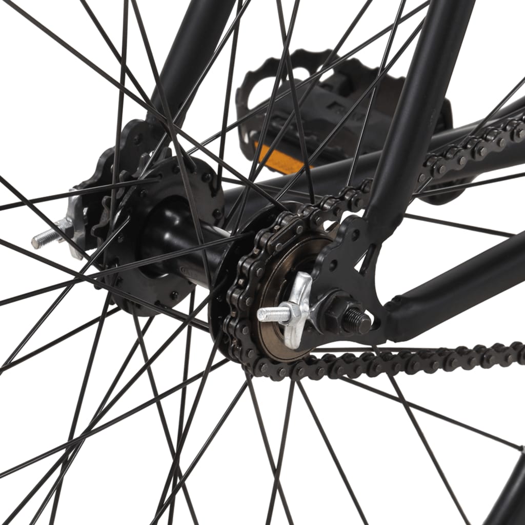 Bicicletă cu angrenaj fix, negru, 700c, 51 cm