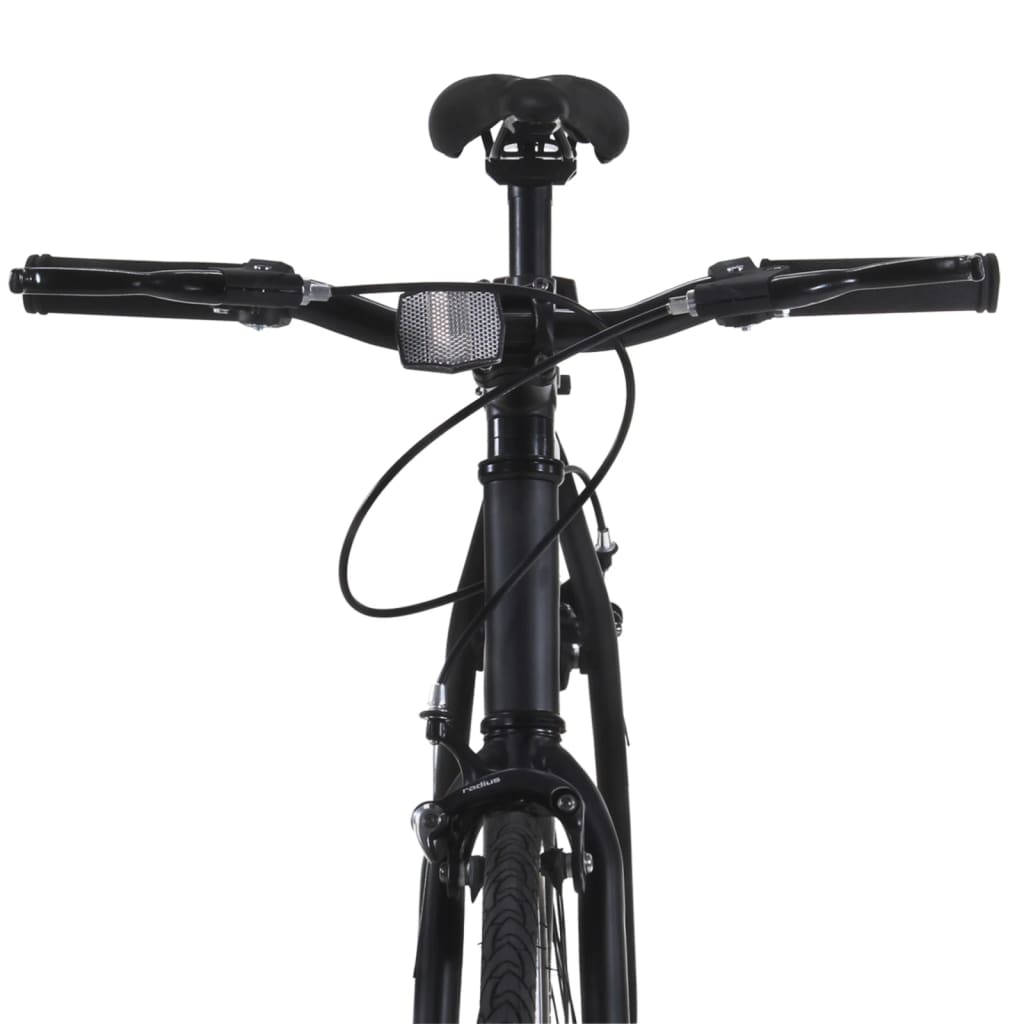 Bicicletă cu angrenaj fix, negru, 700c, 55 cm