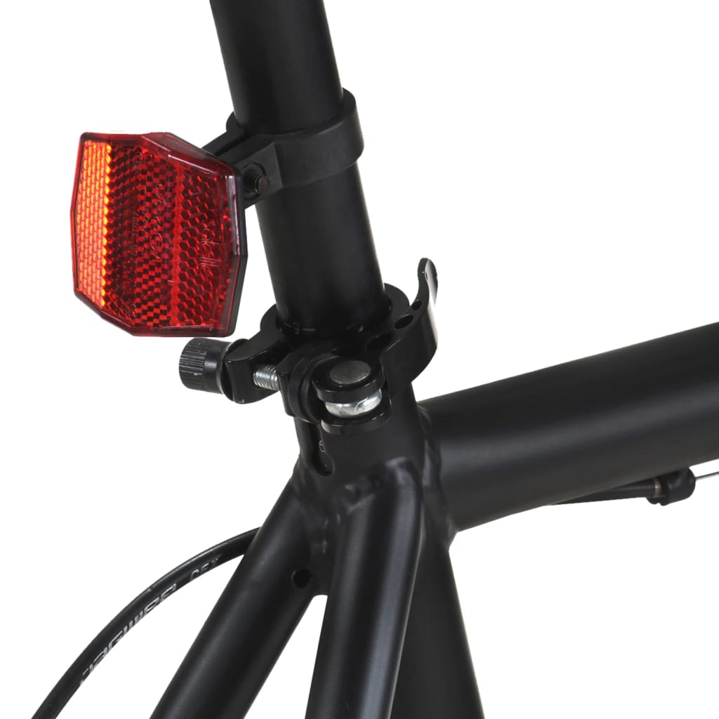 Bicicletă cu angrenaj fix, negru și portocaliu, 700c, 59 cm
