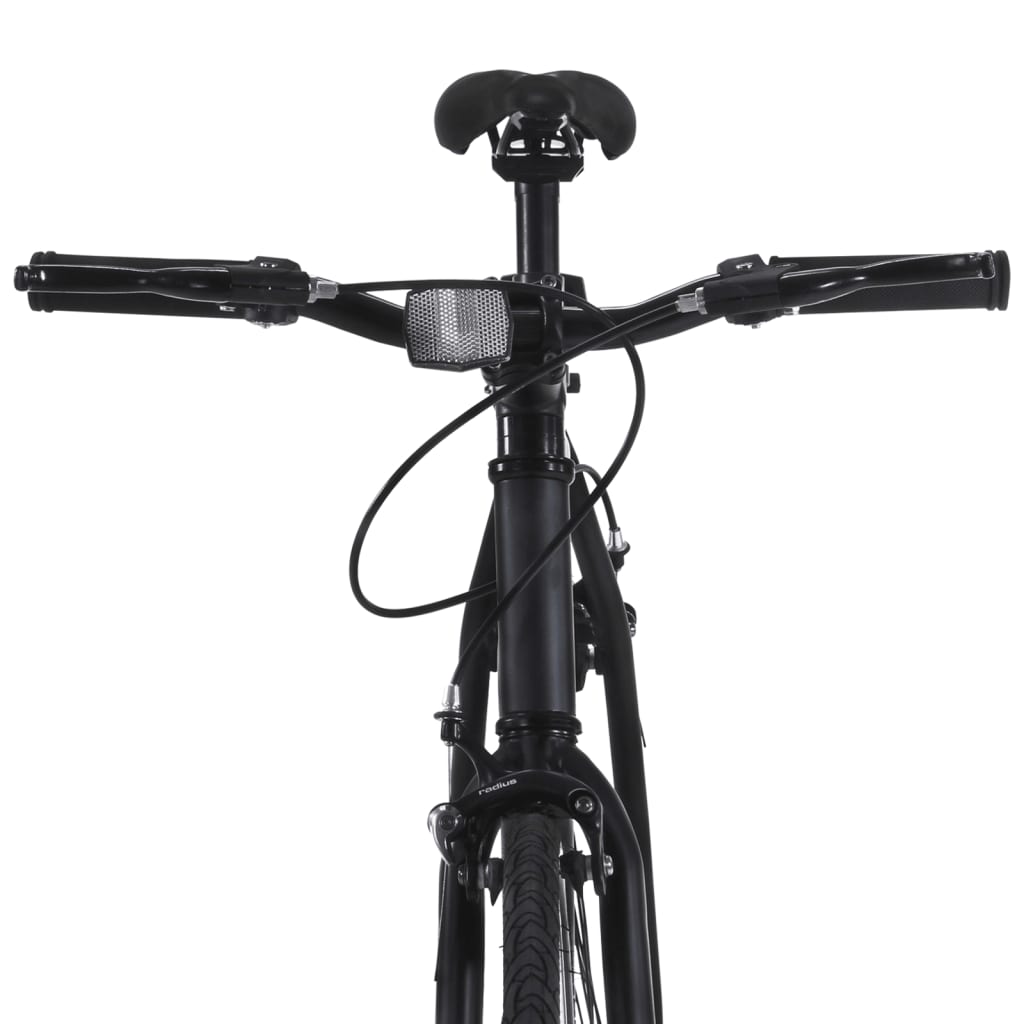 Bicicletă cu angrenaj fix, negru și albastru, 700c, 59 cm