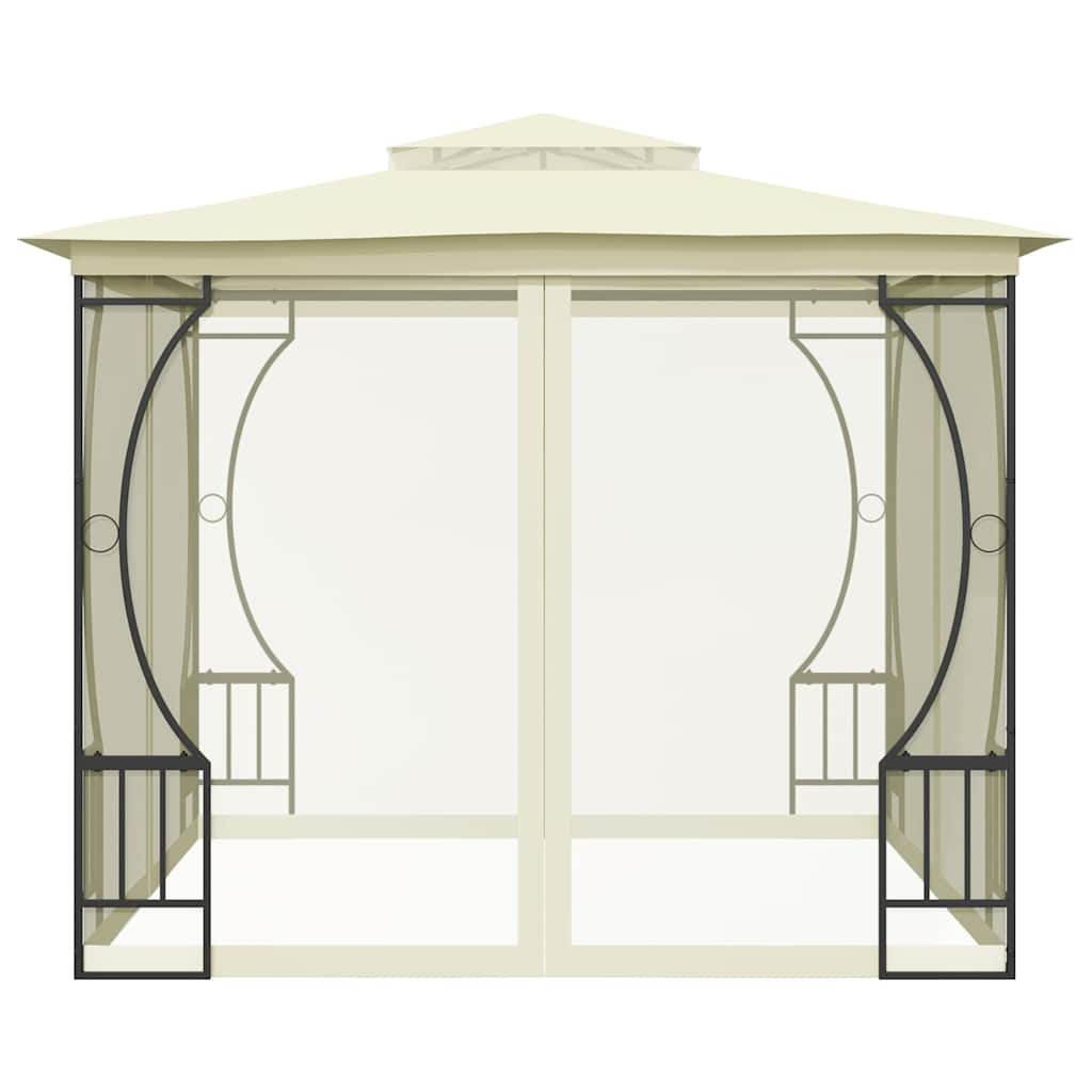 Pavilion cu plase, crem, 300 x 300 x 265 cm