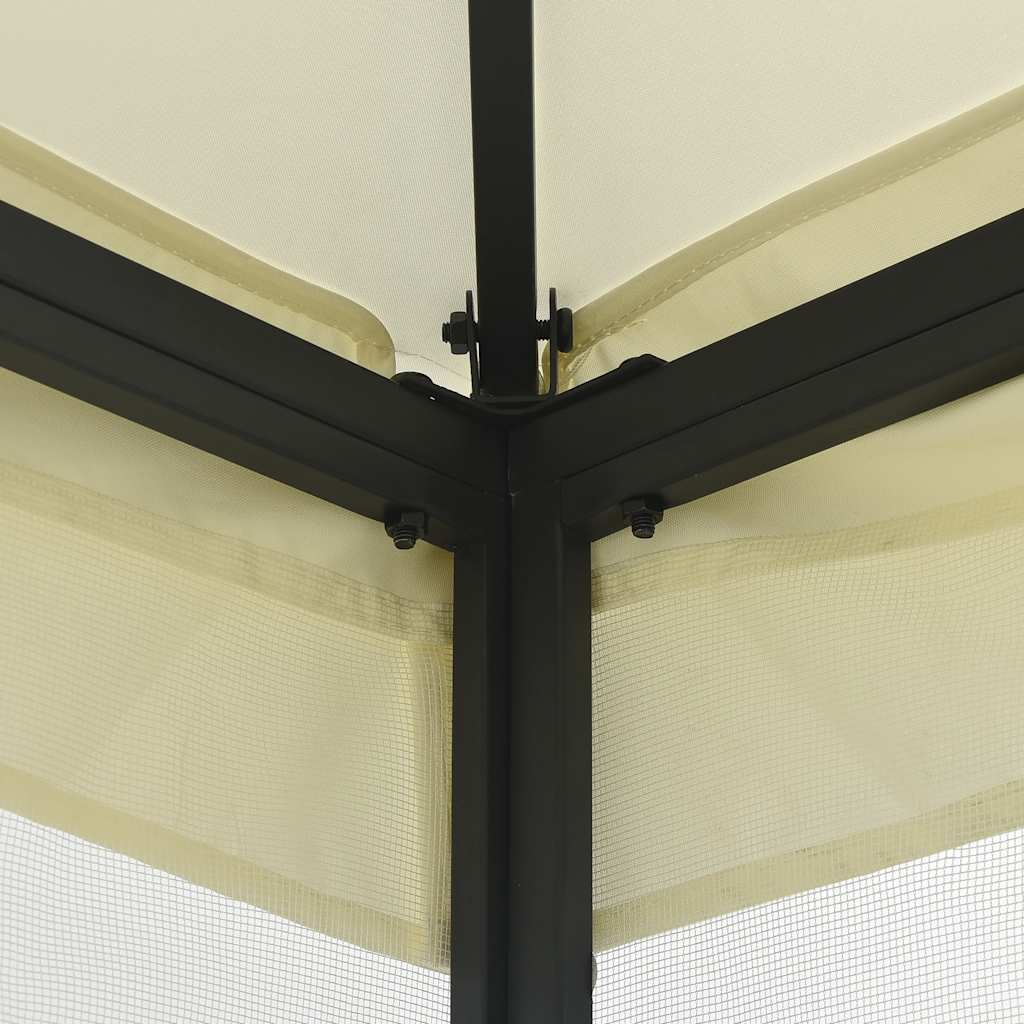 Pavilion cu plase, crem, 300 x 300 x 265 cm