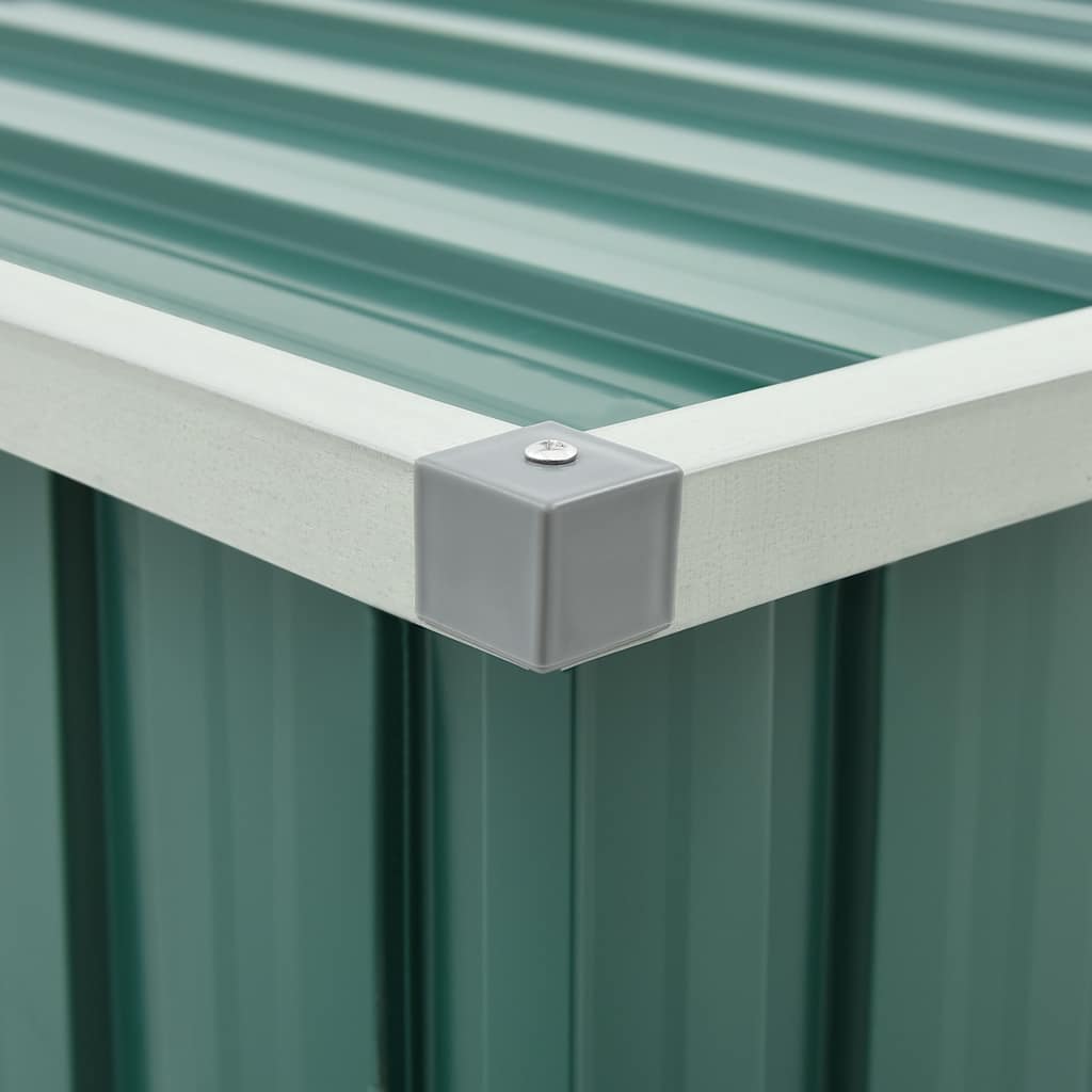 Ladă de grădină verde 129x67x65 cm