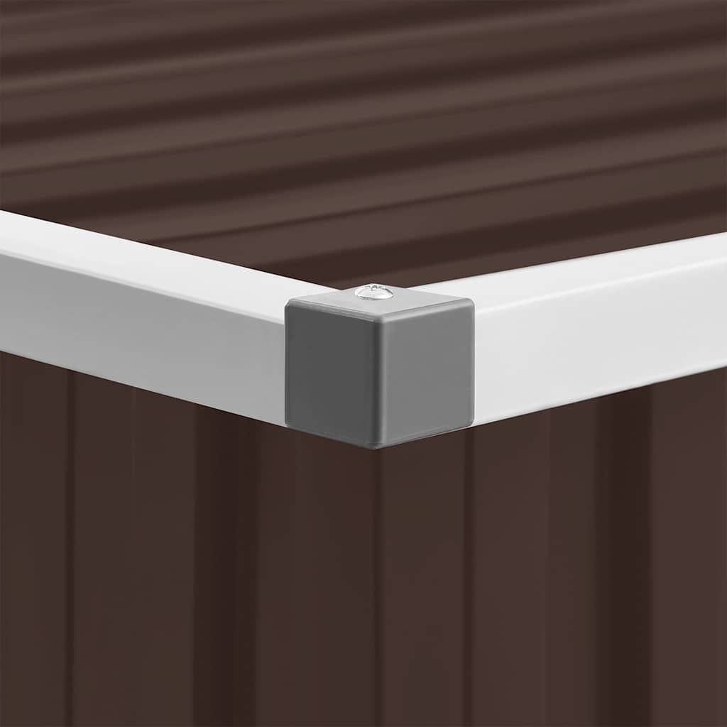 Ladă de grădină, maro, 129x67x65 cm