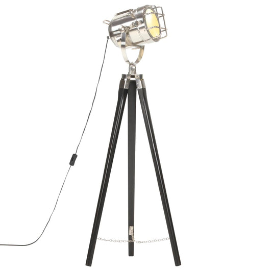 Lampă de podea trepied, negru, 97 cm, lemn masiv de mango