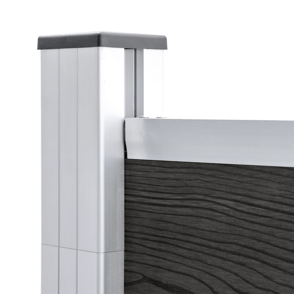 Gard de grădină, gri, 180 x 105 cm, WPC