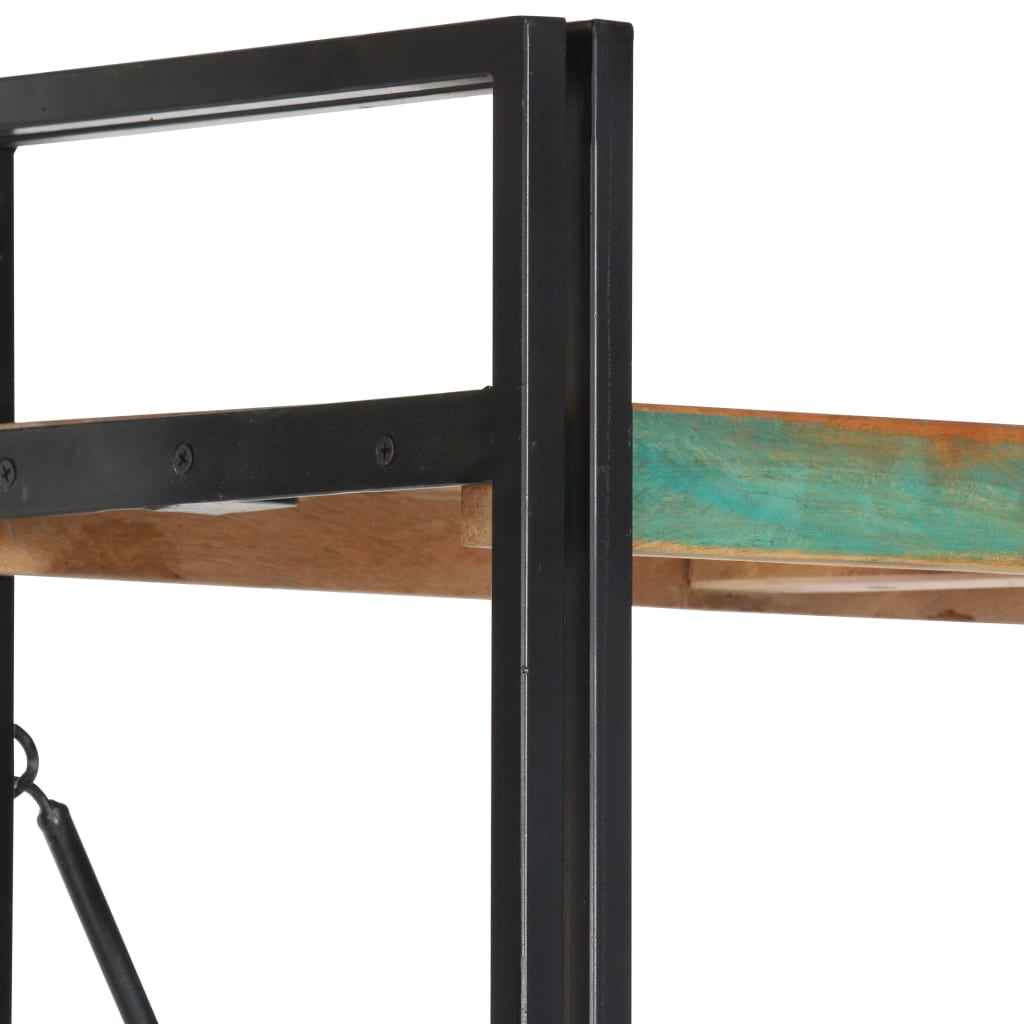 Bibliotecă cu 5 rafturi, 140 x 30 x 180 cm, lemn masiv reciclat