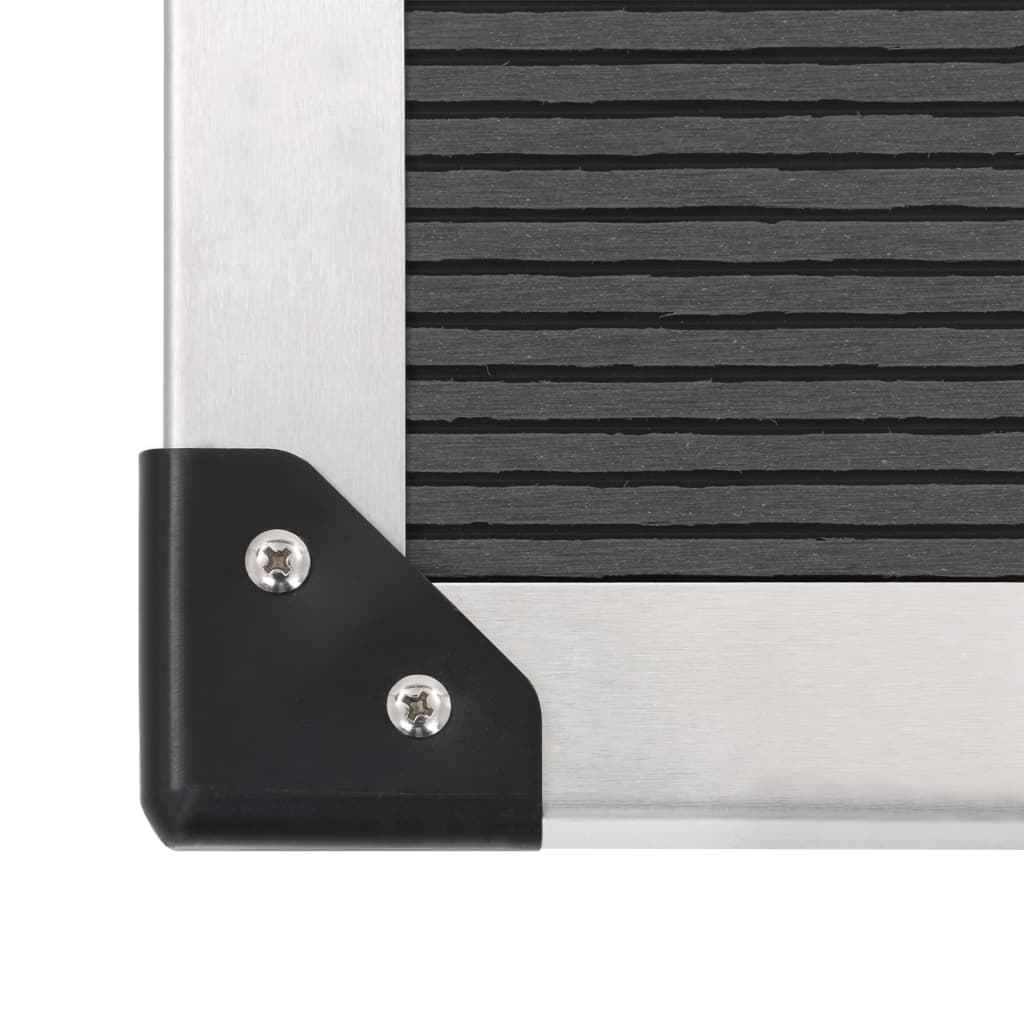 Duș de exterior cu tăviță, WPC și oțel inoxidabil