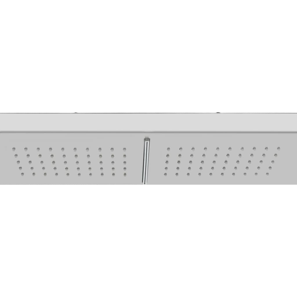 Duș de exterior cu tăviță, WPC și oțel inoxidabil