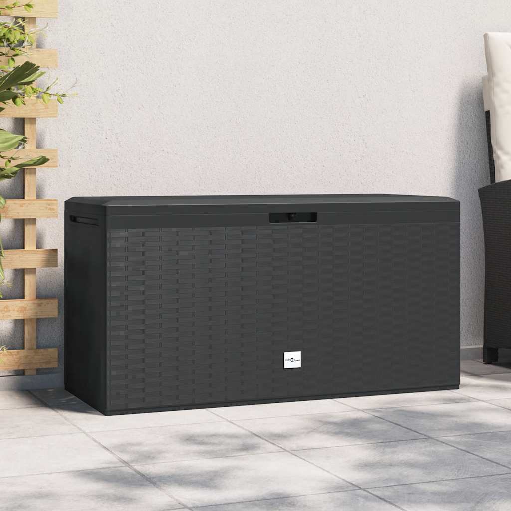 Ladă de depozitare pentru grădină, antracit, 114 x 47 x 60 cm