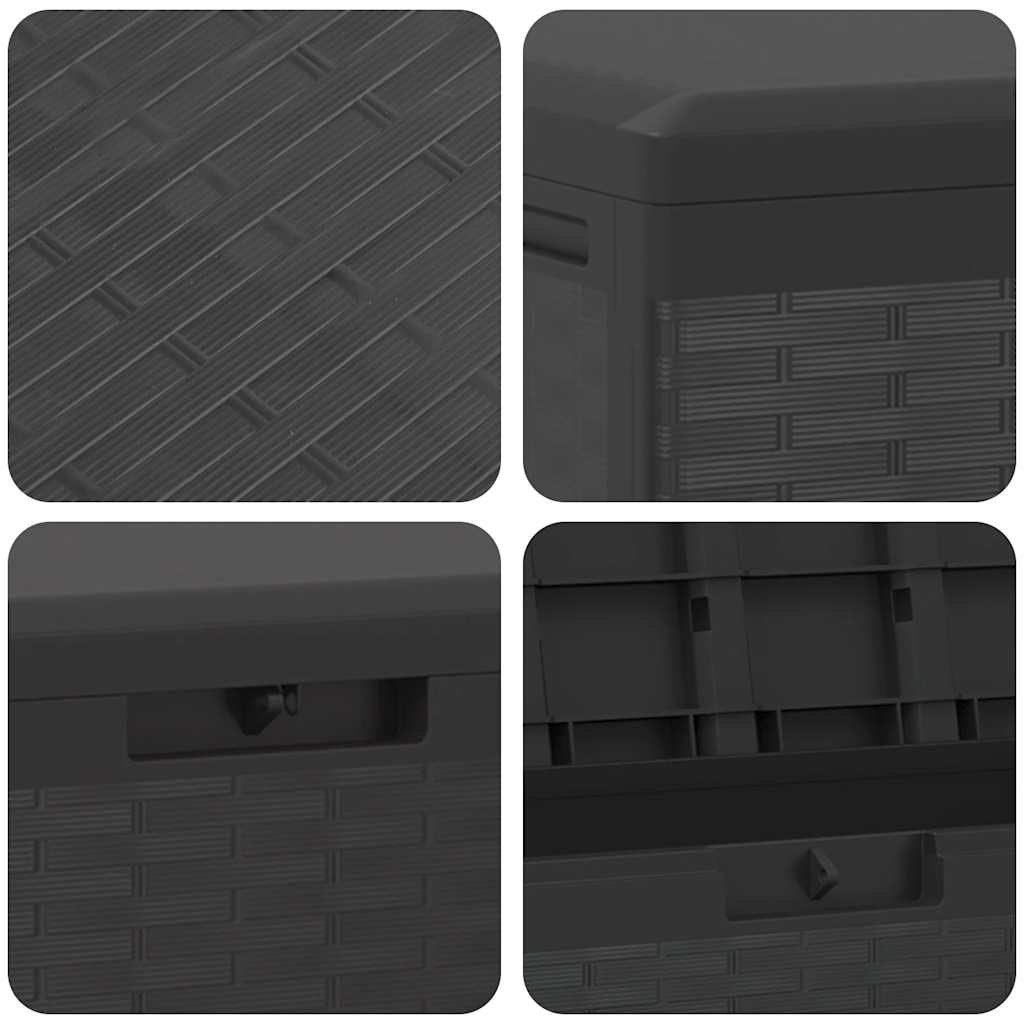 Ladă de depozitare pentru grădină, antracit, 114 x 47 x 60 cm