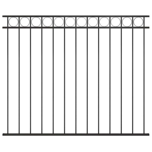 Panou de gard din oțel 1,7x1,5 m negru