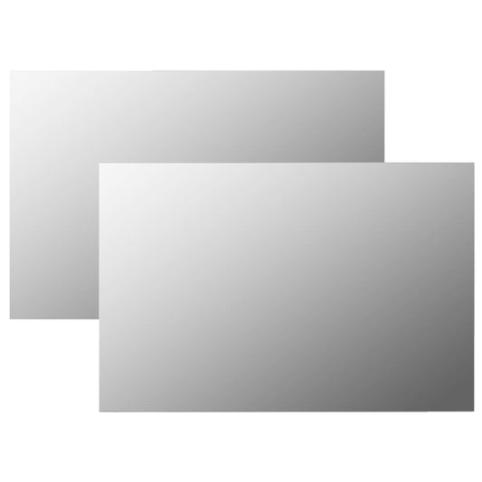 Oglinzi de perete, 2 buc., 60 x 40 cm, sticlă, dreptunghiular