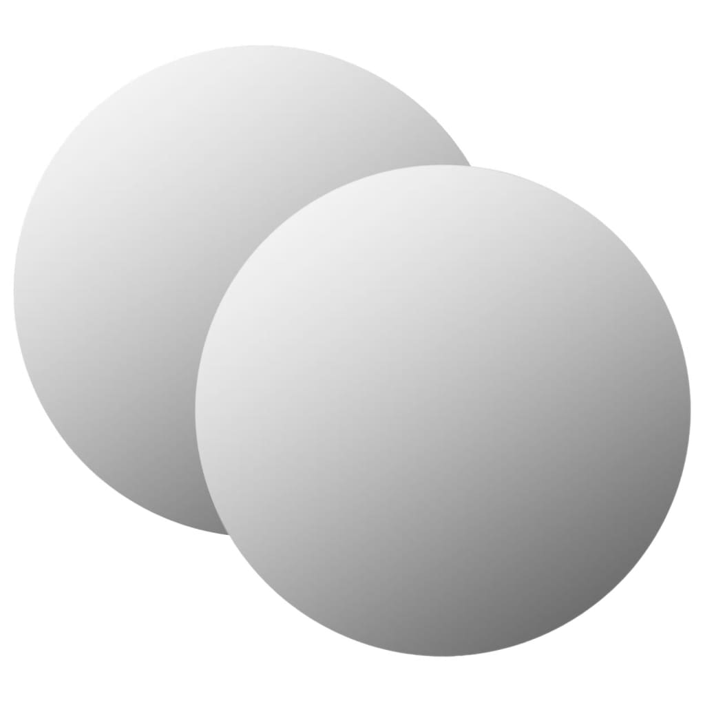 Oglinzi de perete, 2 buc., 60 cm, sticlă, rotund