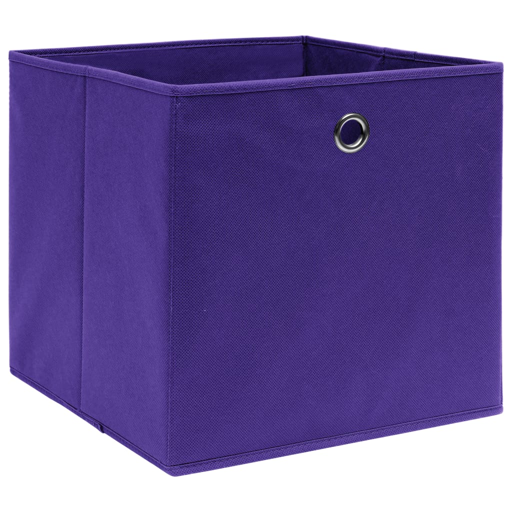 Cutii de depozitare, 4 buc., violet, 32x32x32 cm, textil