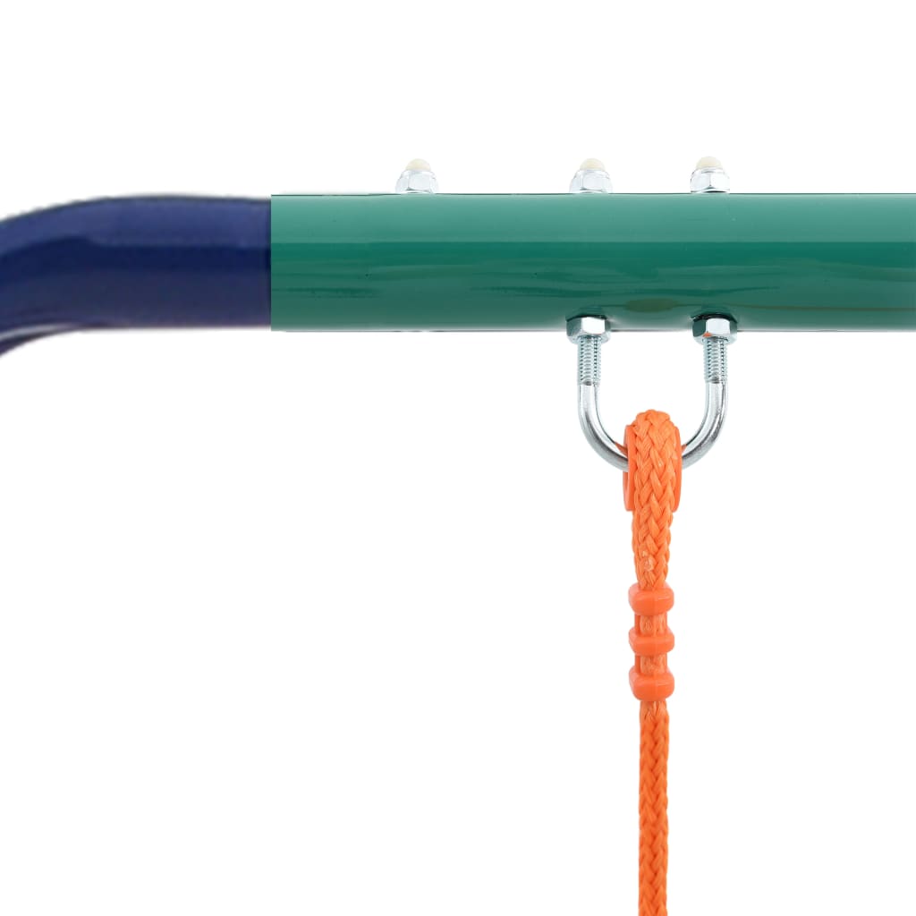 Set de leagăne cu inele de gimnastică și 4 locuri, oțel