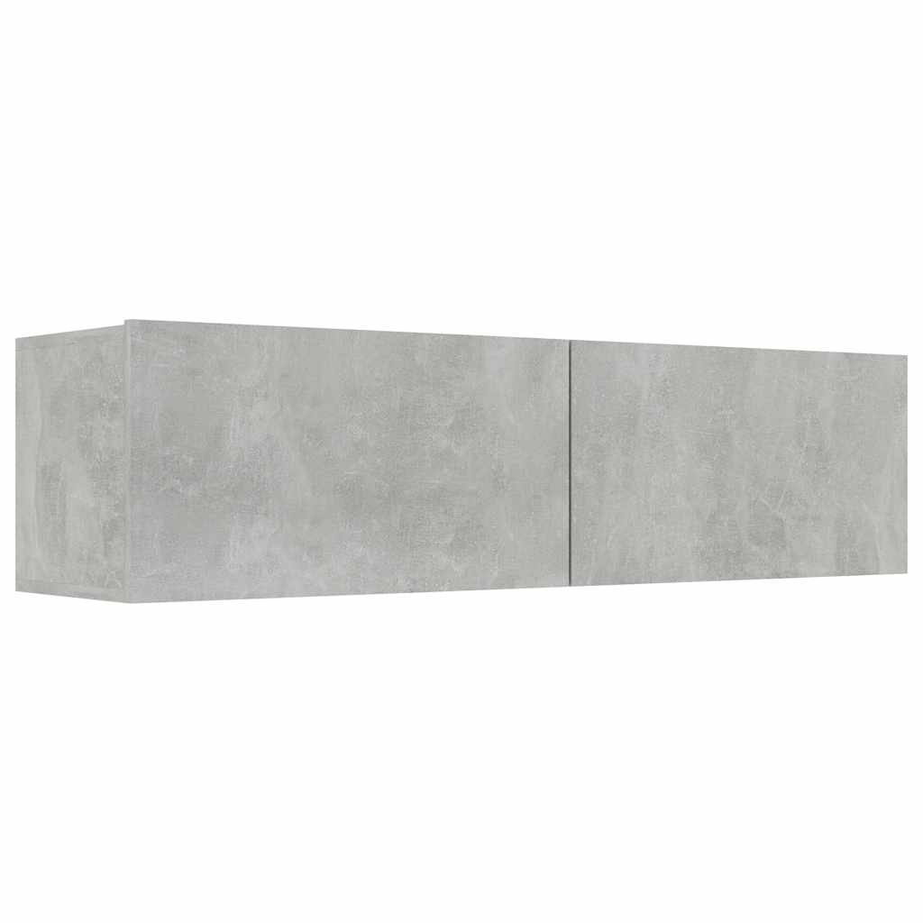 Comodă TV, gri beton, 120 x 30 x 30 cm, lemn prelucrat