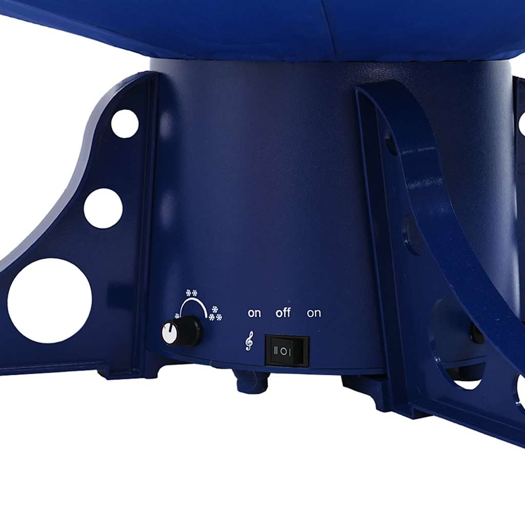 Brad de Crăciun cu ninsoare și bază umbrelă albastru 170 cm PVC