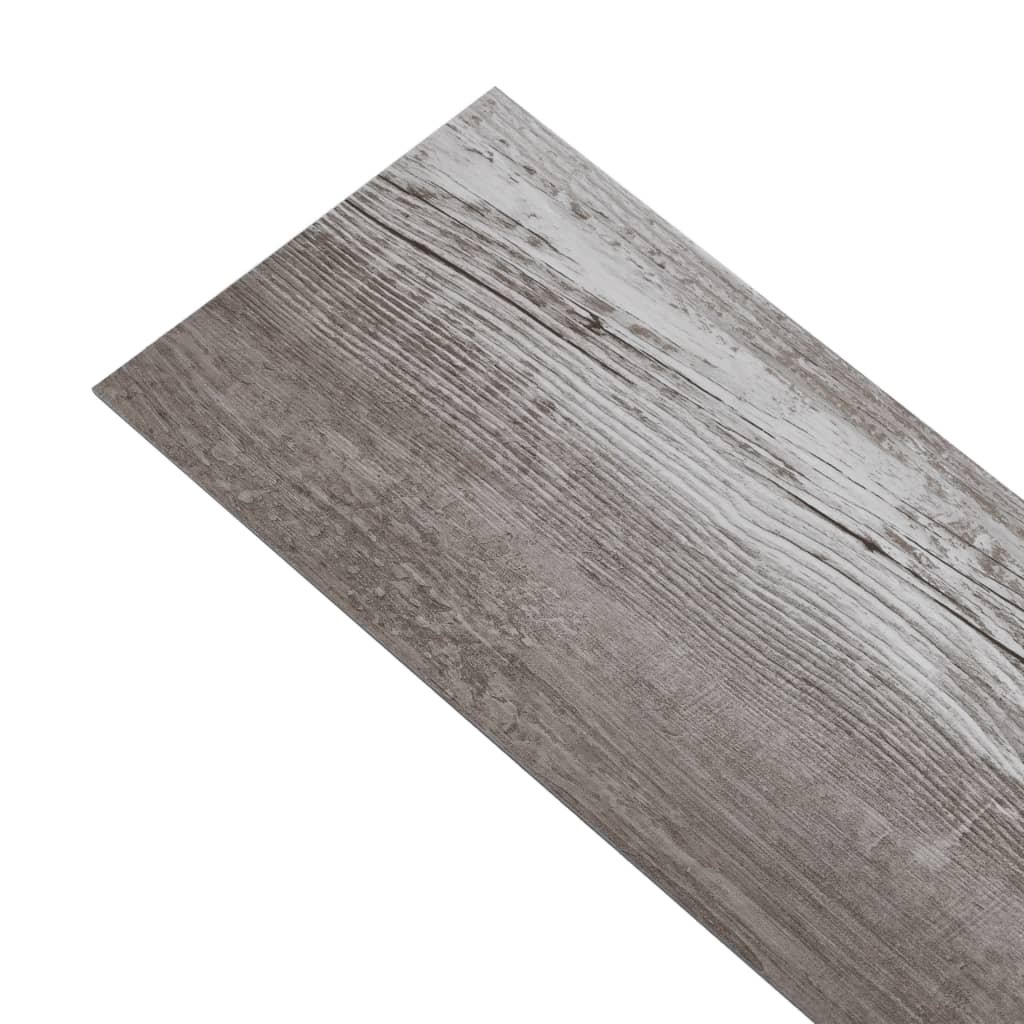 Plăci de pardoseală, lemn maro mat, 5,26 m², 2 mm, PVC
