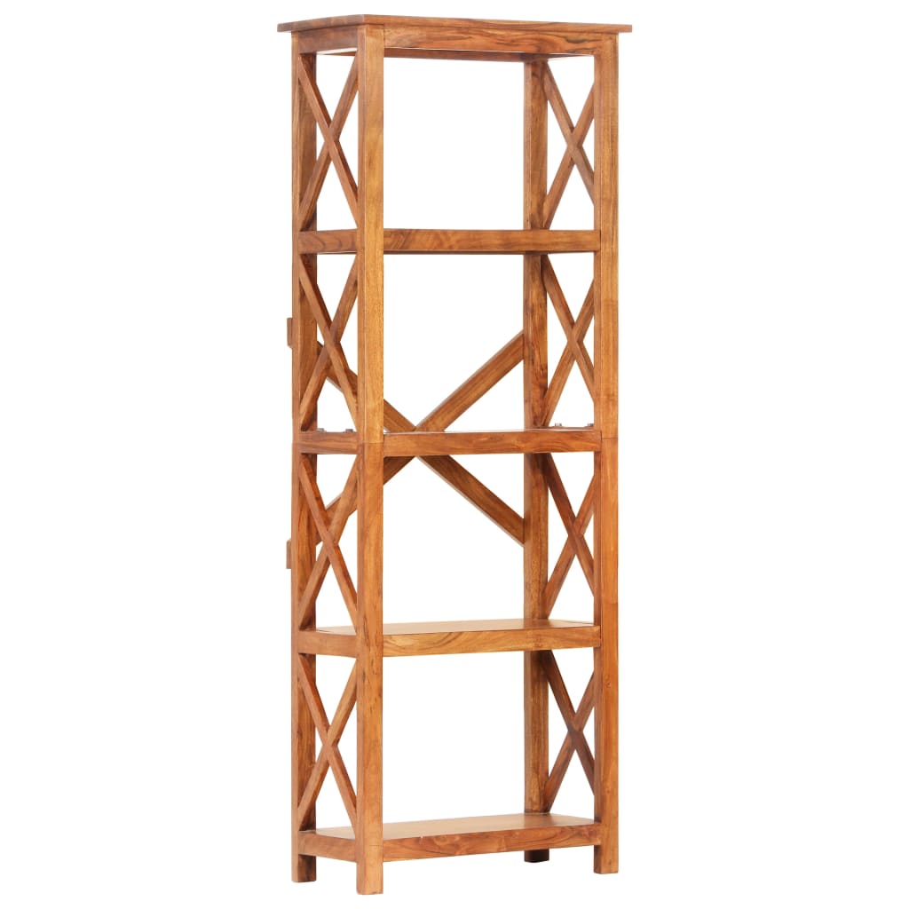 Bibliotecă, 60x30x160 cm lemn masiv acaciacu finisaj tip miere