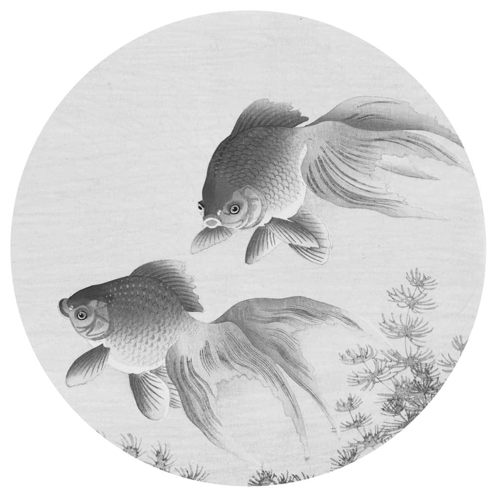 WallArt Tapet în formă de cerc „Two Goldfish”, 142,5 cm
