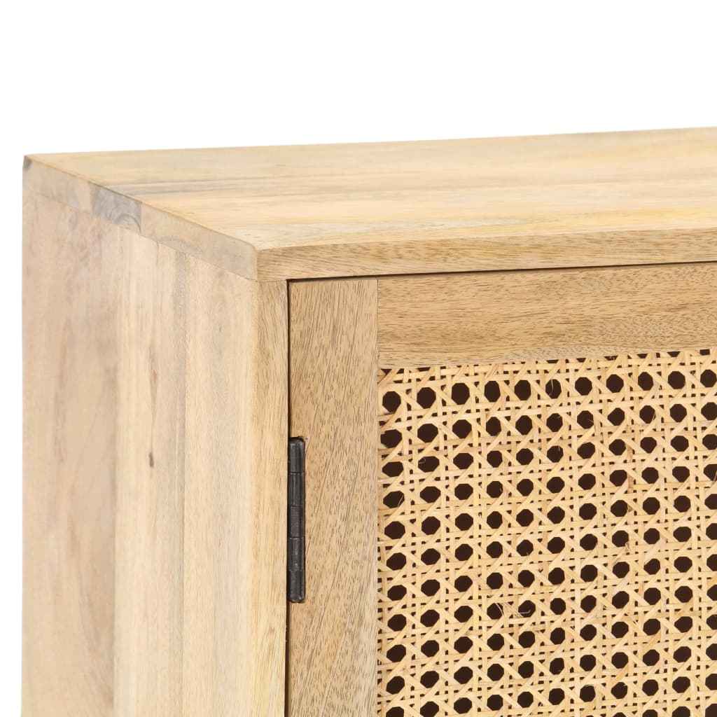 Dulap, 80x30x73 cm, lemn masiv mango & trestie zahăr naturală