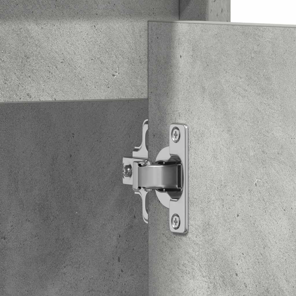 Dulap de baie, gri beton, 60x33x61 cm, lemn prelucrat