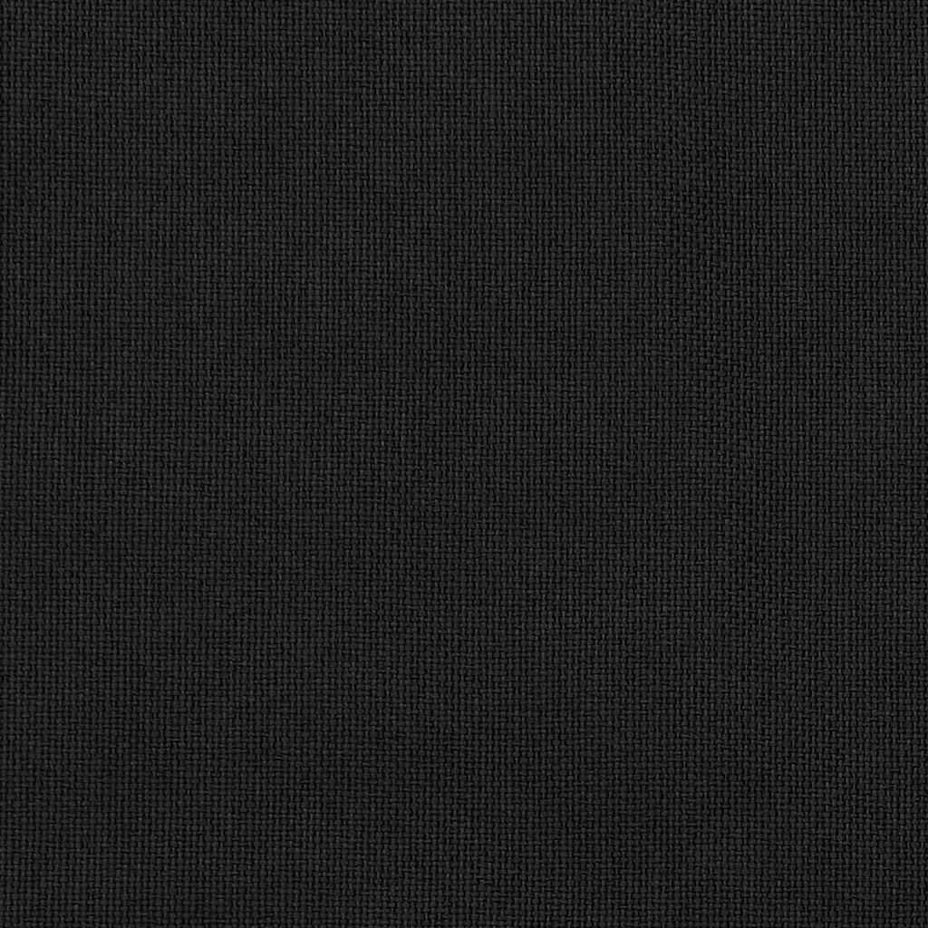 Perdele opace aspect pânză, cârlige, 2 buc., negru, 140x225 cm