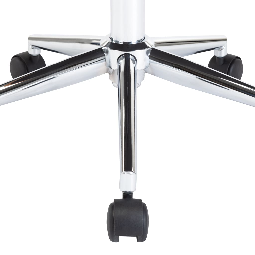 Scaune pivotante, 2 buc. alb, lemn curbat & piele ecologică