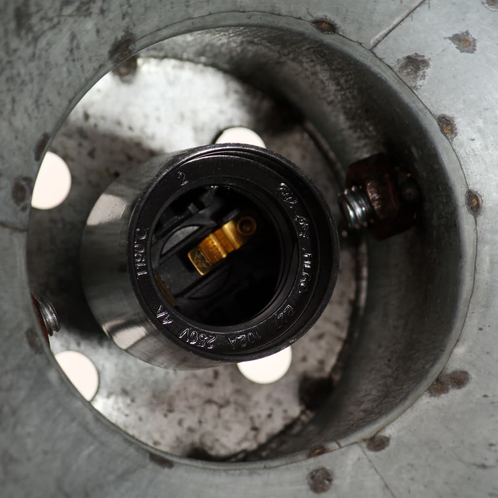 Lămpi de perete/tavan industriale argintiu 2 buc 20x25 cm E27