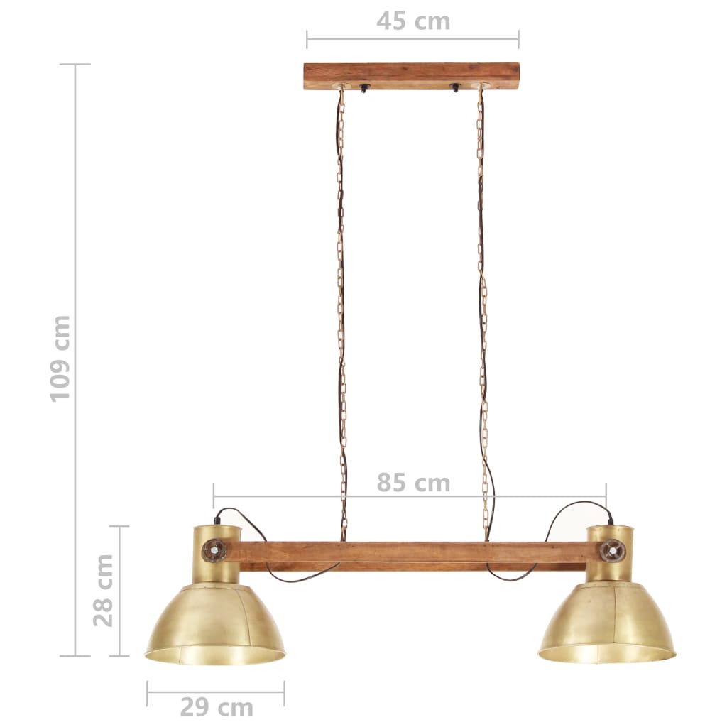 Lampă suspendată industrială, 25 W, arămiu, 109 cm, E27