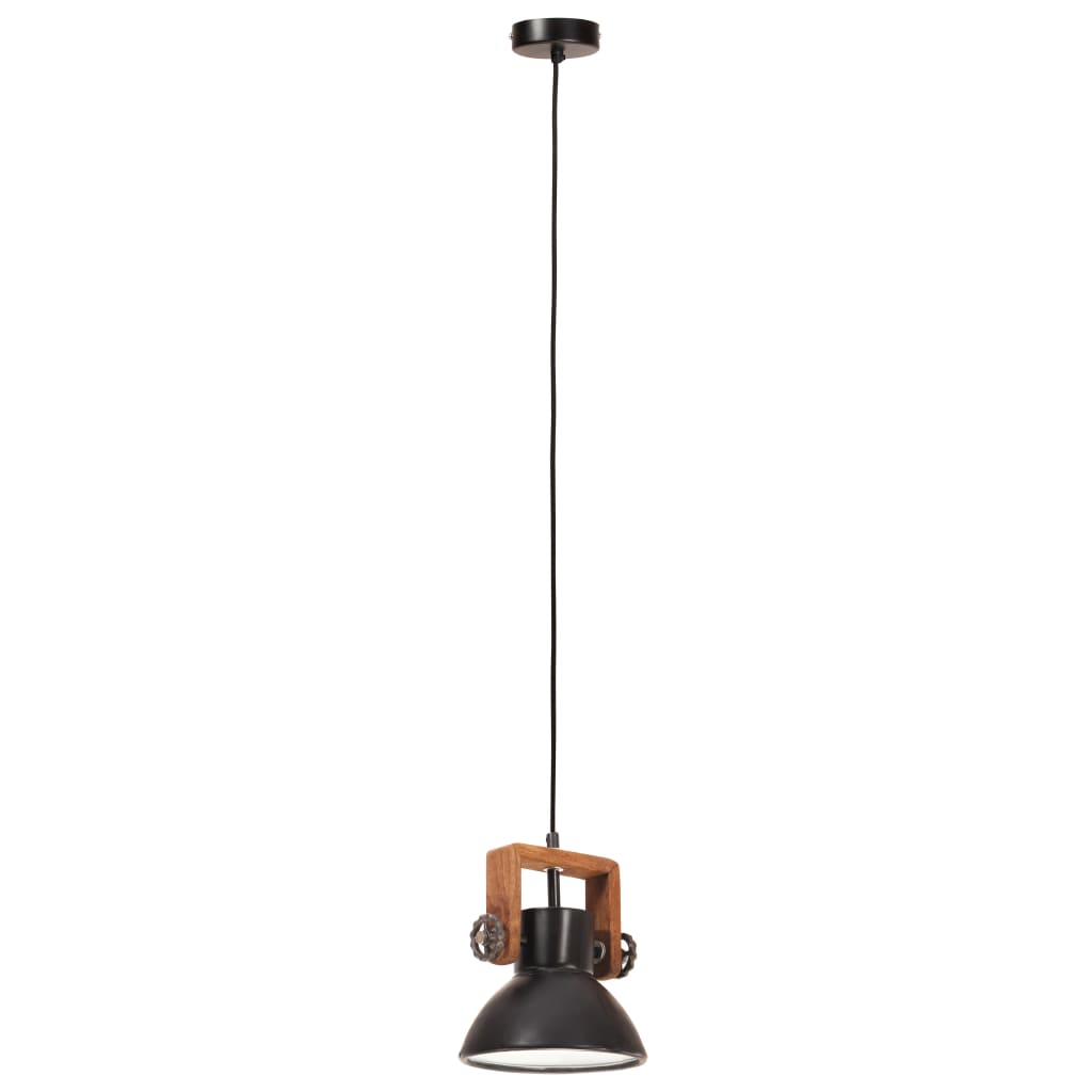 Lampă suspendată industrială, negru, 19 cm, 25 W, E27, rotund