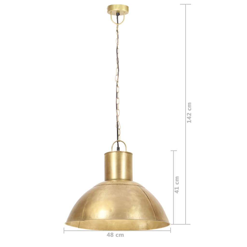 Lampă suspendată, 25 W, culoare alamă, rotund, 48 cm, E27