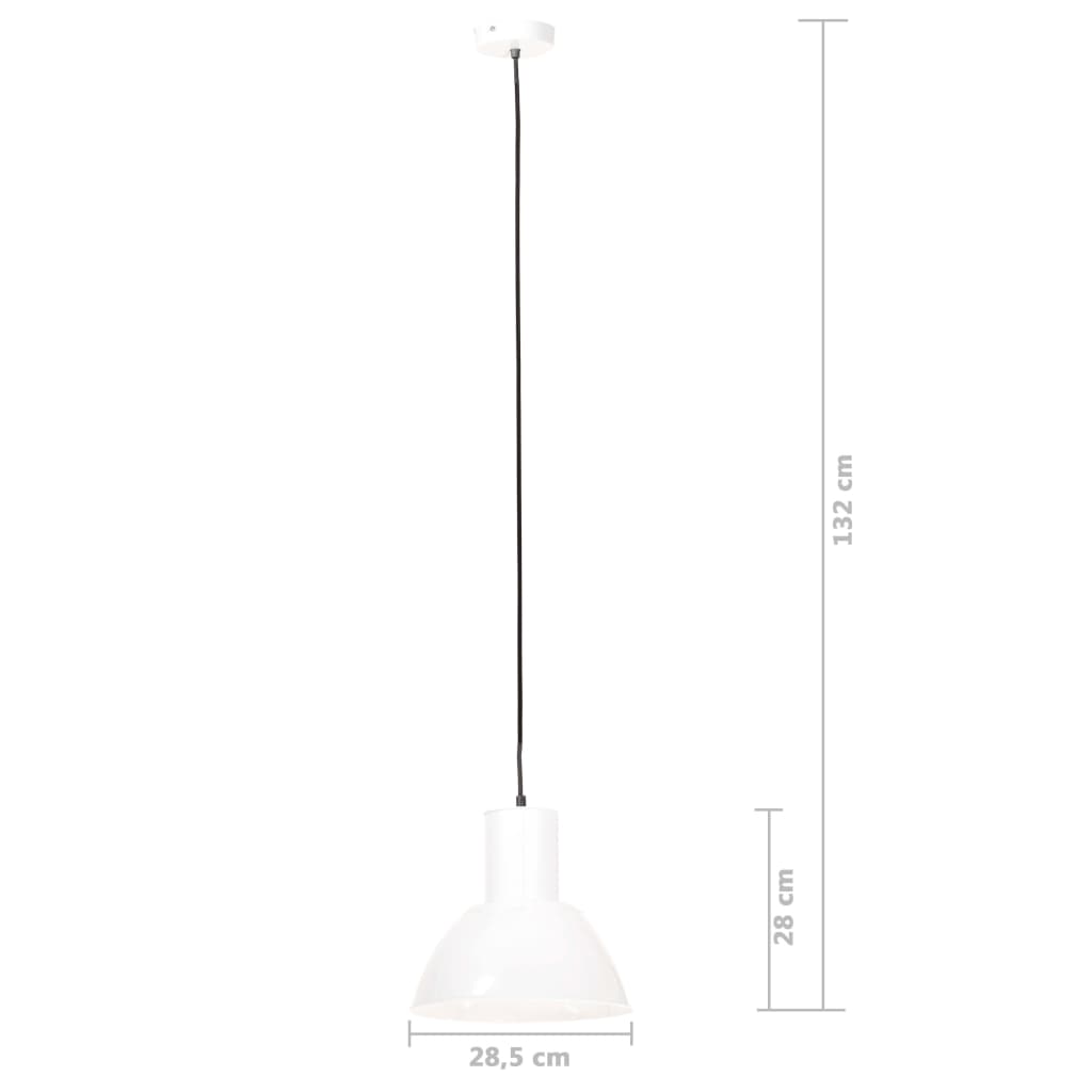 Lampă suspendată, 25 W, alb, rotund, 28,5 cm, E27