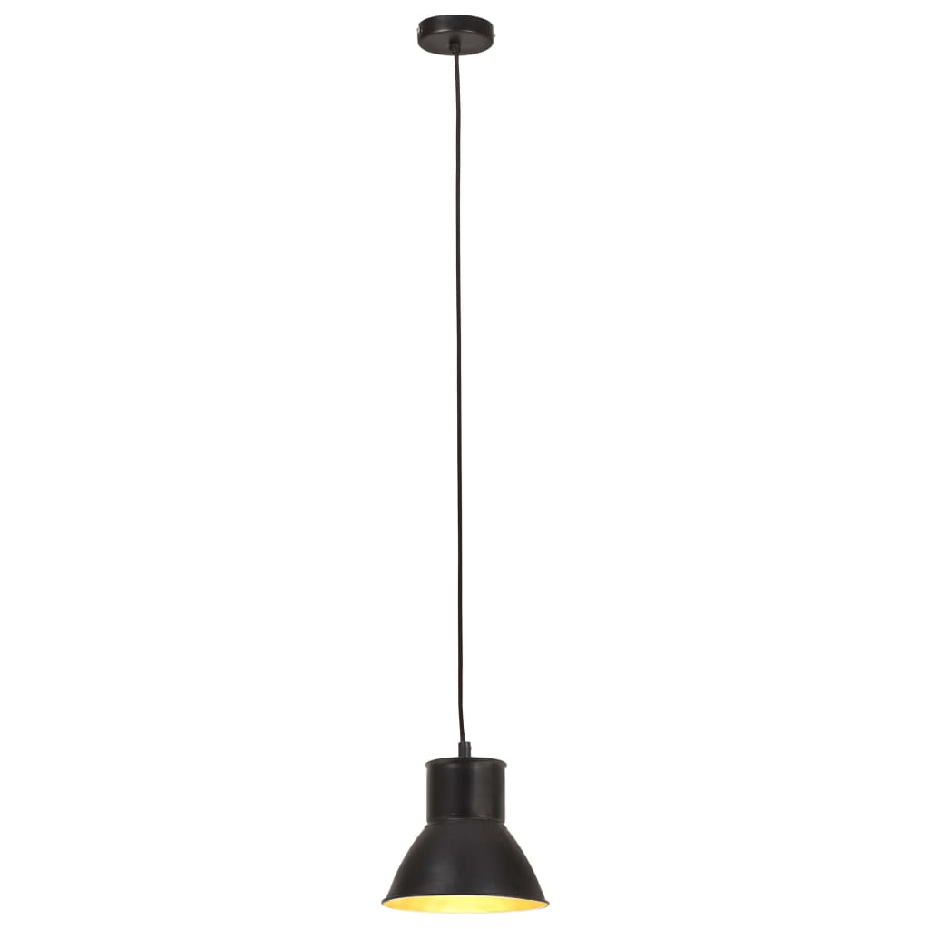 Lampă suspendată, negru, rotund, 17 cm, 25 W, E27