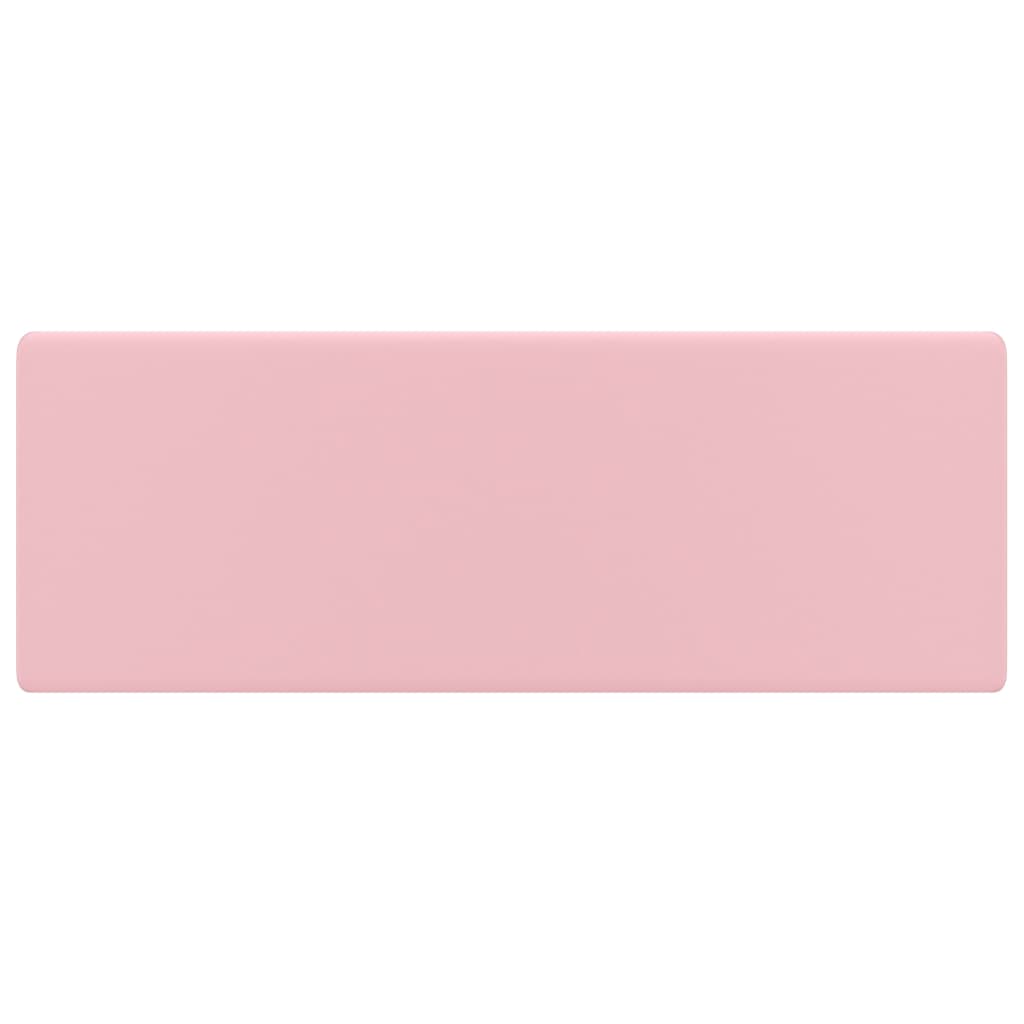 Chiuvetă lux cu preaplin, roz mat, 41x41 cm, ceramică, pătrat