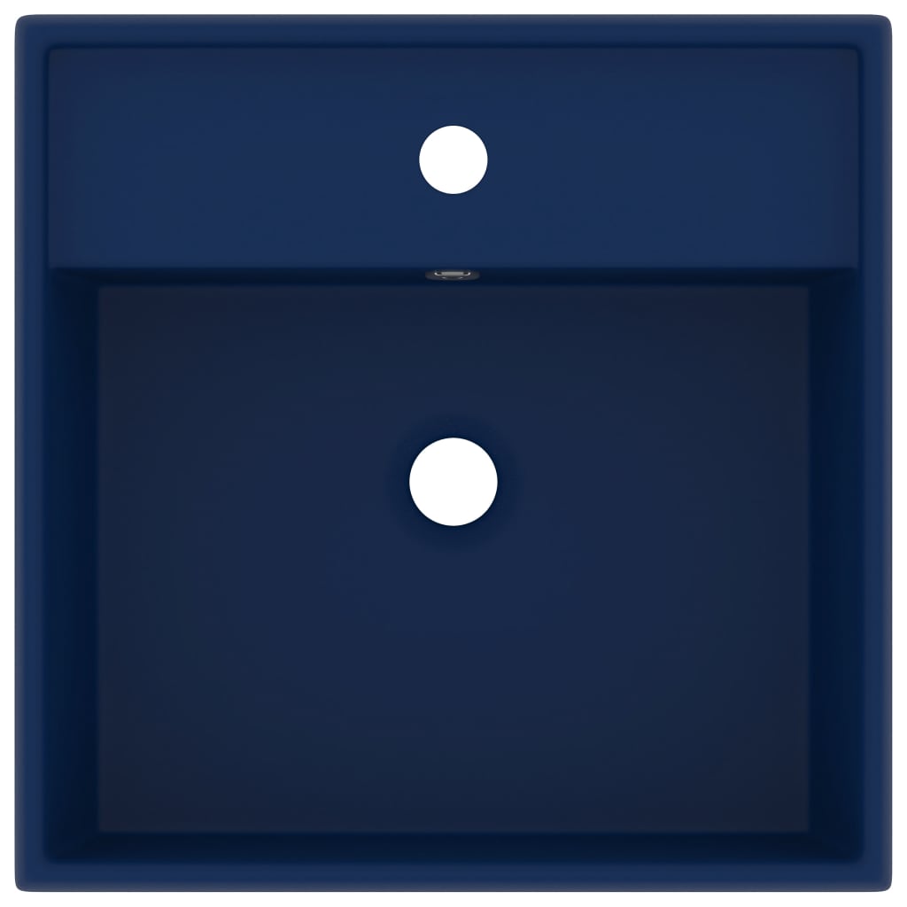 Chiuvetă lux preaplin albastru mat 41x41cm ceramică pătrat
