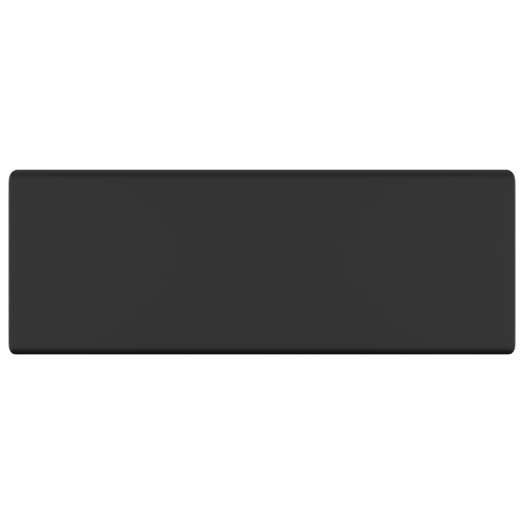 Chiuvetă lux cu preaplin negru mat, 41x41 cm, ceramică, pătrat