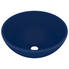 Chiuvetă baie lux albastru închis mat 32,5x14cm ceramică rotund