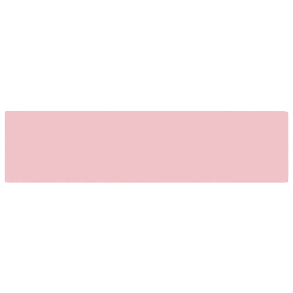 Chiuvetă de baie cu preaplin, roz mat, ceramică