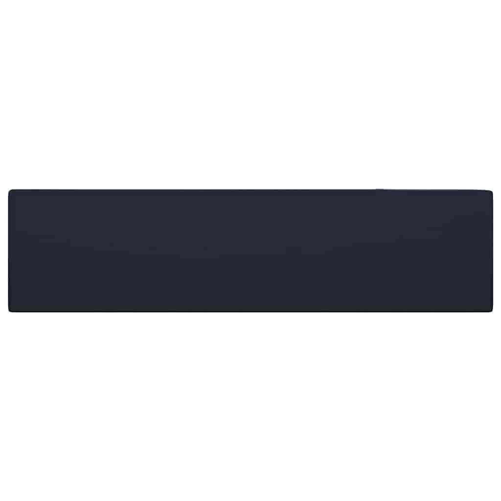 Chiuvetă de baie cu preaplin, albastru închis, ceramică