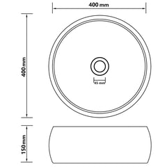 Chiuvetă baie lux albastru deschis mat 40x15 cm ceramică rotund