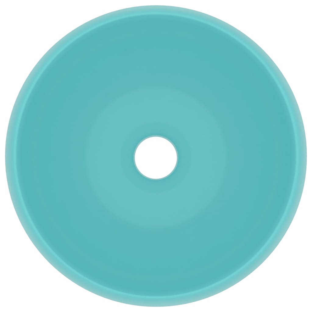 Chiuvetă baie lux verde deschis mat 40x15 cm ceramică rotund