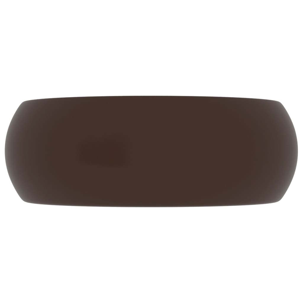 Chiuvetă de baie lux maro închis mat 40x15 cm ceramică rotund