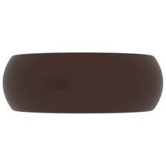 Chiuvetă de baie lux maro închis mat 40x15 cm ceramică rotund