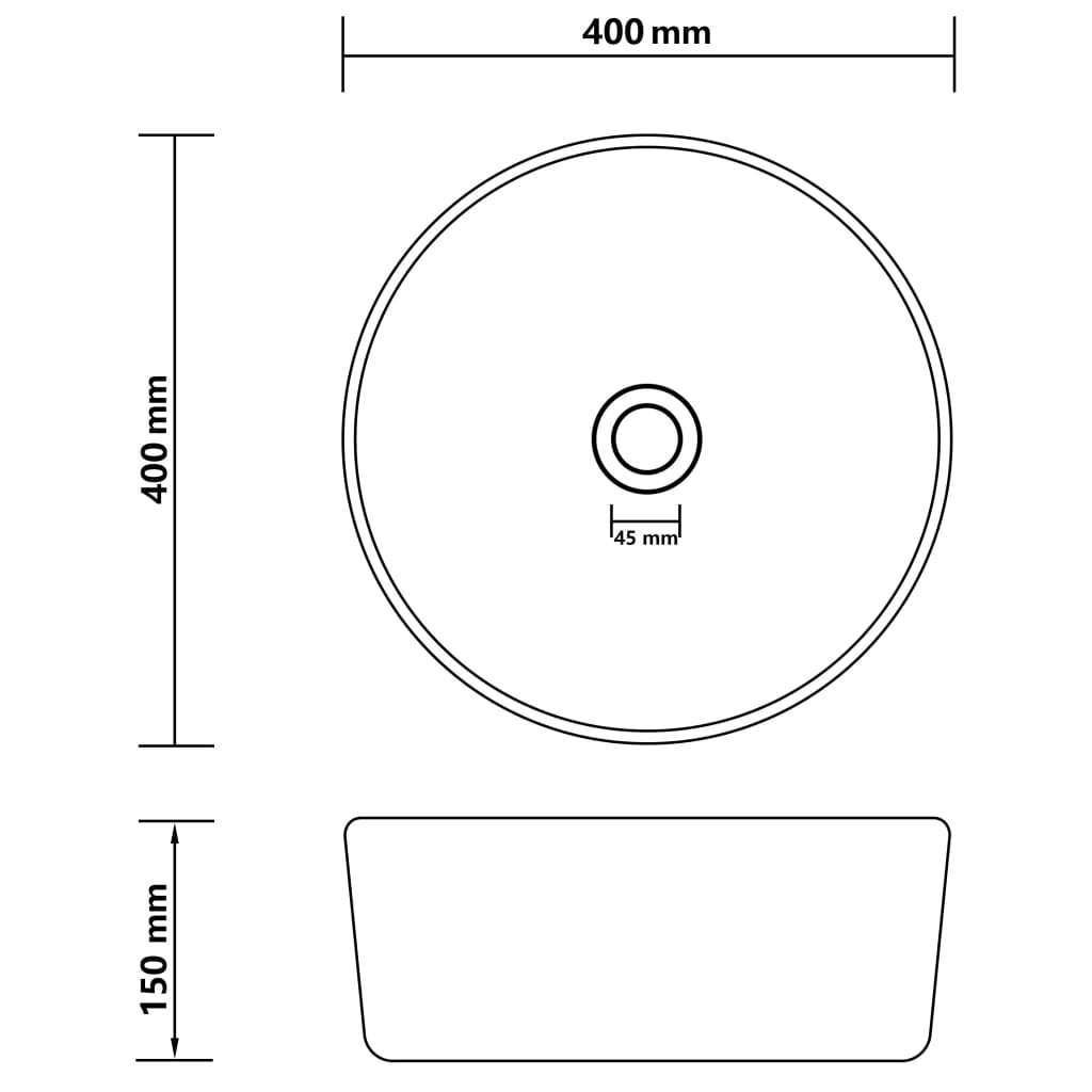 Chiuvetă baie lux albastru închis mat 40x15 cm ceramică rotund