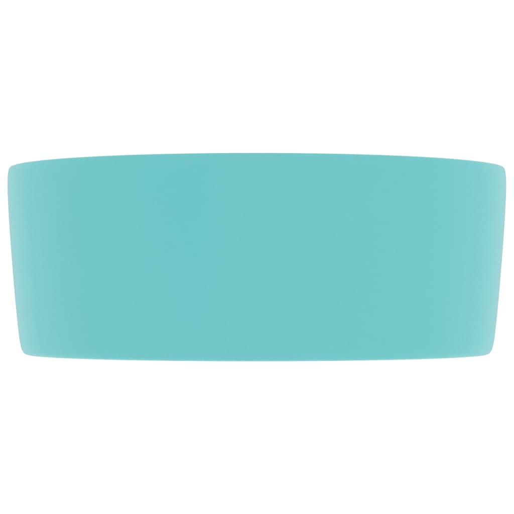 Chiuvetă baie lux verde deschis mat 40x15 cm ceramică rotund