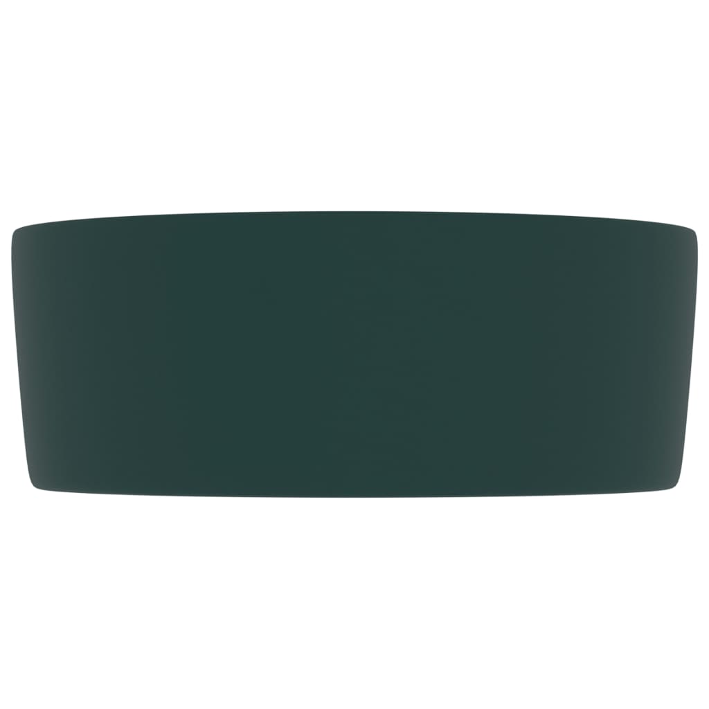 Chiuvetă baie lux verde închis mat 40x15 cm ceramică rotund